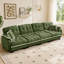 Canapé 4 places Chenille Cloud avec pouf et 4 coussins, vert-1893330544-1893330548
