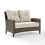 Causeuse d'extérieur à haut dossier avec coussin Allis Furniture