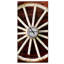 Horloge murale de roue de chariot de campagne sur bois-35102494