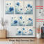 Tableau mural sur toile à motif floral de coquelicots bleus (paquet de 3)-118089306