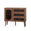 Armoire décorative avec 3 tiroirs et porte, armoire de rangement en bois avec tablettes, buffet de salon, vestibule