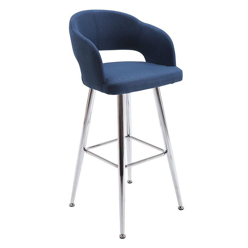 Mehdo Upholstered Counter Stool with Metal Frame