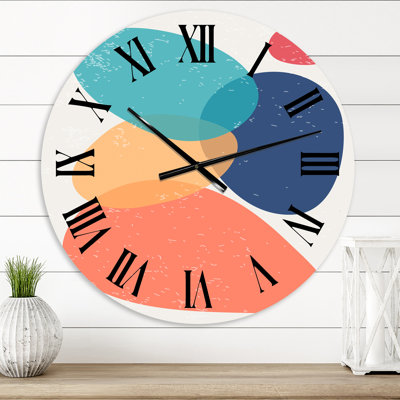 Minimal élémentaire organique et géométrique compostions XXII - horloge murale moderne