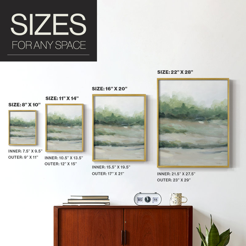 «Faded Morning II», reproduction encadrée - bois massif, H 21 po x l 17 po, Doré