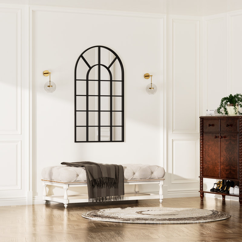 Miroir d'appoint Bayliff, 50 po x 29 po, Panneau de fenêtre