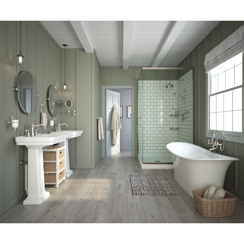 Toulouse 71.13" Freestanding Soaking Bathtub, Standard White