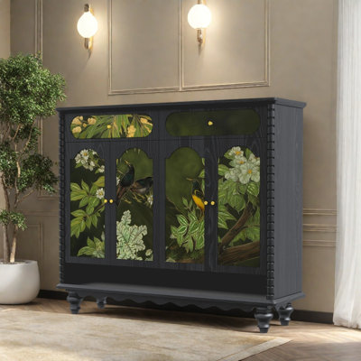 Armoire à chaussures en bois massif de style français