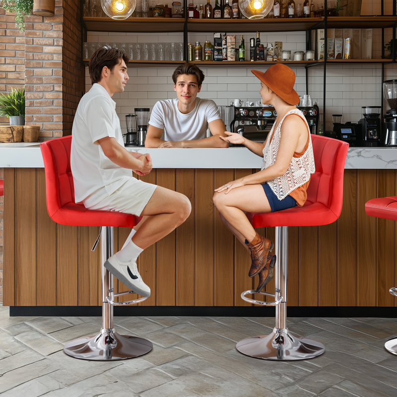 Tabouret de bar Chandresh, Rouge