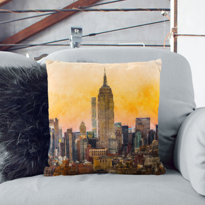 New York Skyline Cushion with Filling