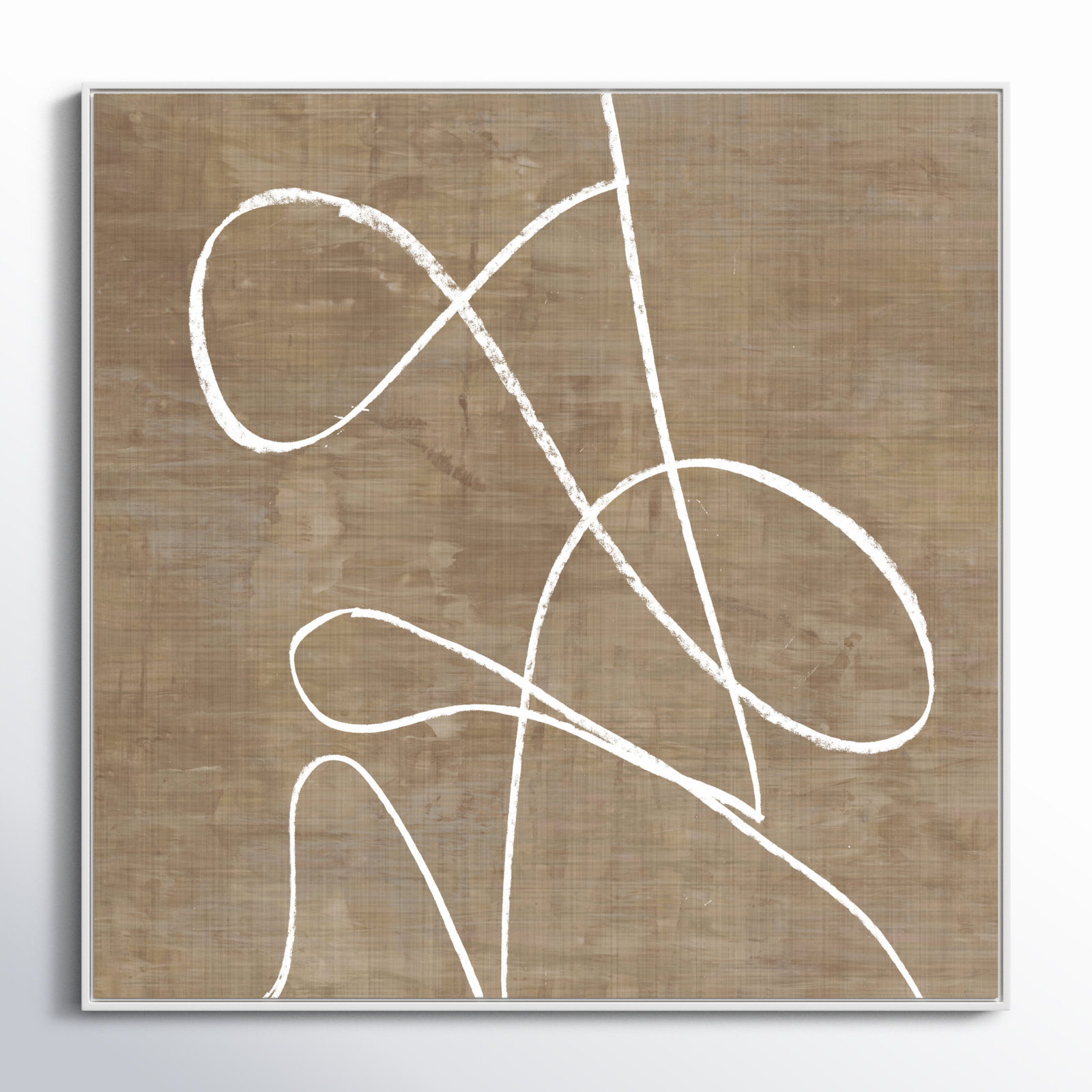 Catana "Swooping Lines" Print, 46.5" H x 46.5" W, White