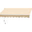 Auvent de balcon beige rétractable 10 pi x 8 pi, parasol avec manivelle manuelle, et tissu hydrofuge, pour terrasse, cour, cadre de patio en aluminium Balcon, cour