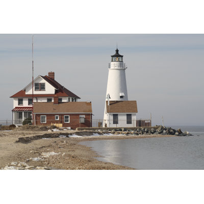 Cove Point Lighthouse by Coastalpics - Wrapped Canvas Print