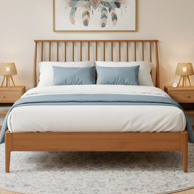 Lit plateforme en bois Mid-Century