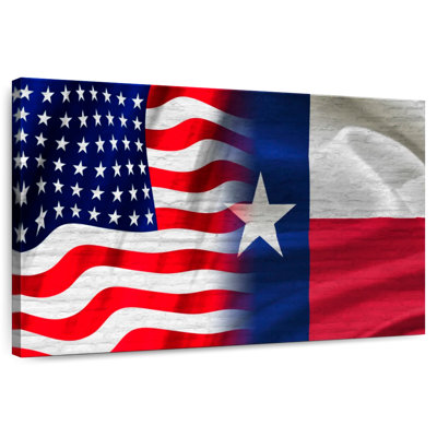 Drapeau des États-Unis et du Texas à Borges