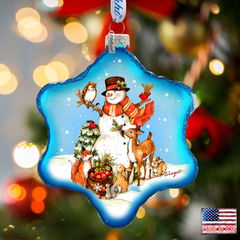 Holiday Splendor 4'' Glass Holiday Shaped Ornament
