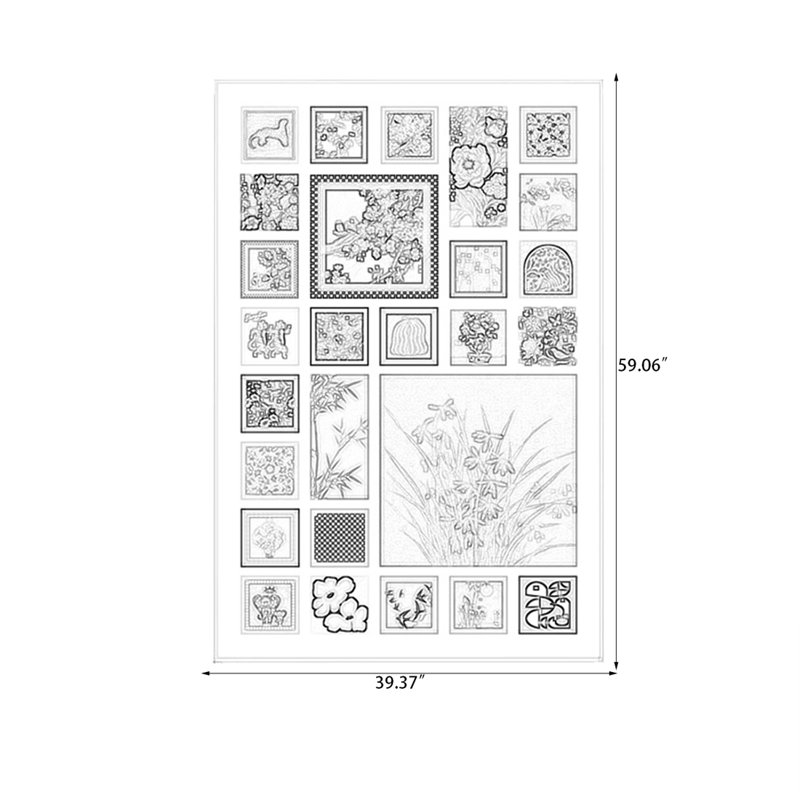 Art mural Mid-Century, H 59,06 po x l 39,37 po