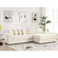 En forme de L avec méridienne droite, magnifique velours côtelé, huit coussins, facile à assembler, méridienne modulaire beige, revêtement en velours côtelé, 8 pièces-428452530-428452525-428452526