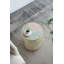 Tabouret de jardin cylindrique avec table d'appoint D14 x 18 po vert / rose