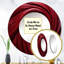 Red Winding Wonder - miroir mural décoratif à spirales abstraites, miroir rouge, impression sur métal-99621785-121883887