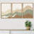 Multicolor Geometric Wave Abstract Mountain Landscape Wall Art Framed Canvas 3 Piece Painting Print-119018229-73380020