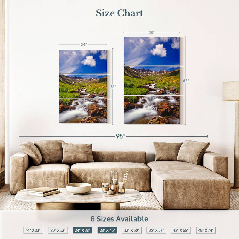 Alvord Alpine Meadow Stream, 38" H x 24" W