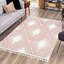 Tapis rose en polyester tissé à la machine Kahil-1686105833