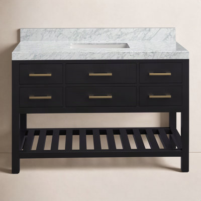 Carrie 48" Carrara Marble Single Bathroom Vanity