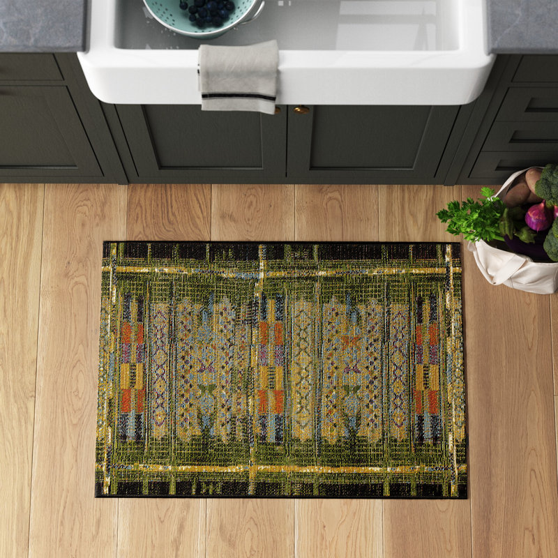 Tapis de cuisine Lakedia, Rectangle 2 pi x 2 pi 10 po, Vert