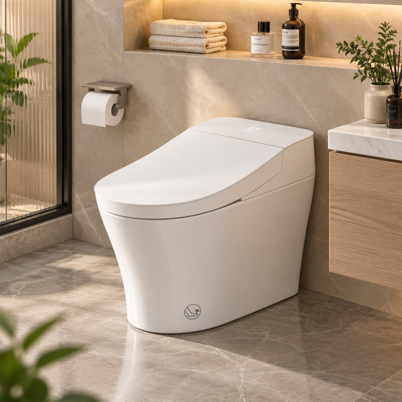 Derzers 0.92 GPF Round Comfort Height Chair Height Toilet