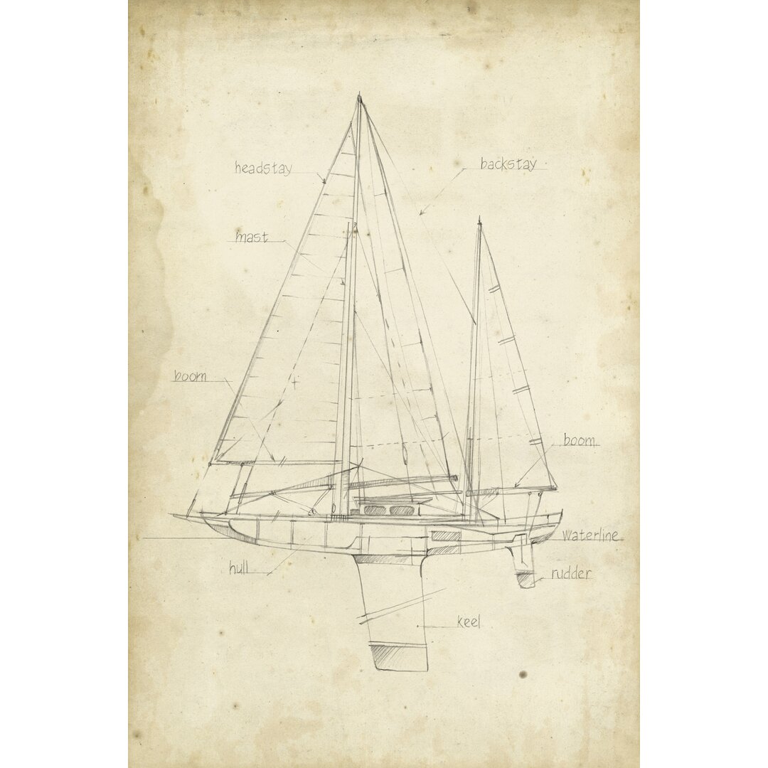 Leinwandbild Sailboat IV von Ethan Harper