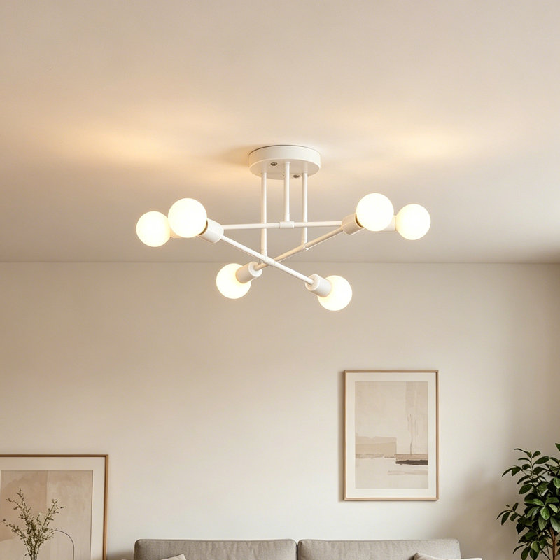 Semi Flush Mount, White, included