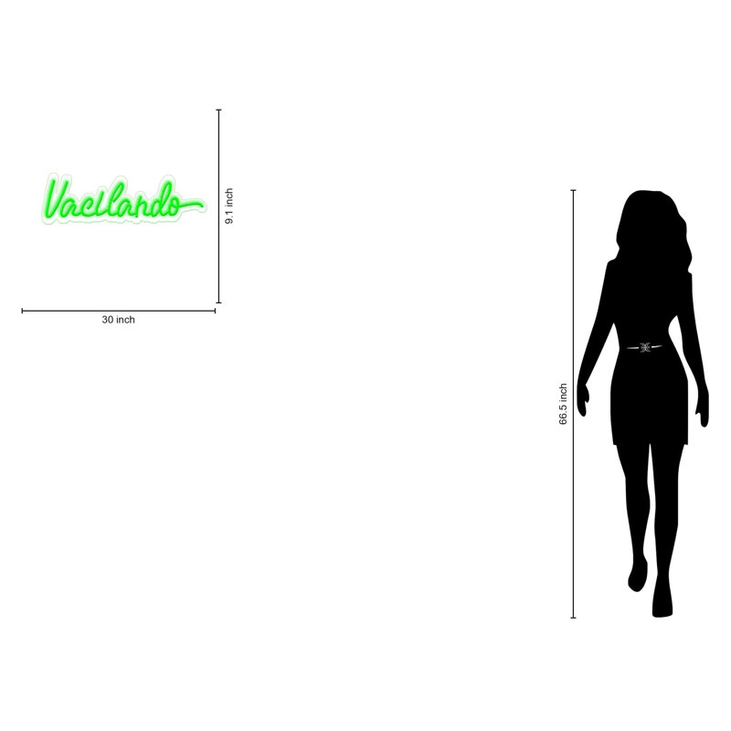 Vacilando LED Neon on Acrylic - 30" x 9"