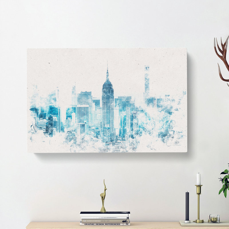 Manhattan New York Skyline - Wrapped Canvas, 50cm H x 76cm W x 3cm D