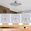 Modern Ceiling Fan With Light, 22 Inch Ceiling Fan Light, Ceiling Fan Light With Remote Control