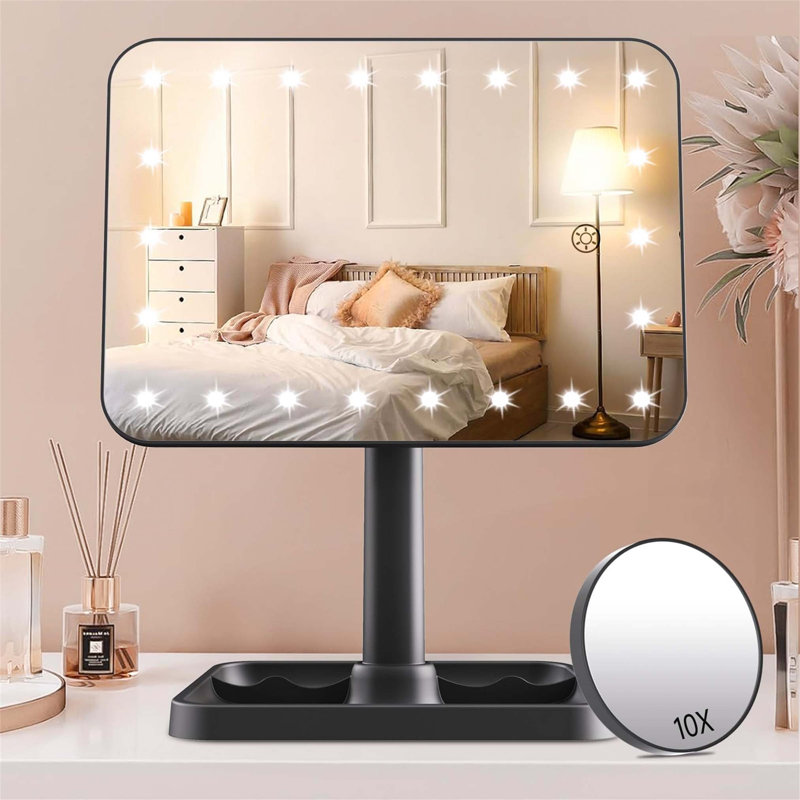 Demetrias Rectangle Floor Mirror, Black
