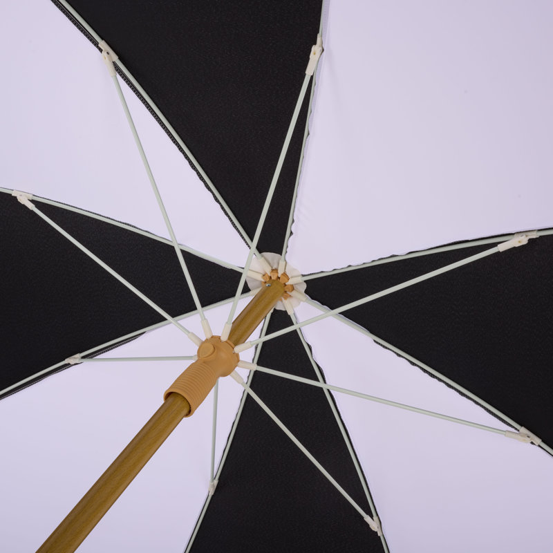 Parasol de plage 6,5 pi Gallo, Black Stripe