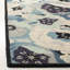 Tapis bleu / gris / beige en laine touffeté à la main Floral-20918053