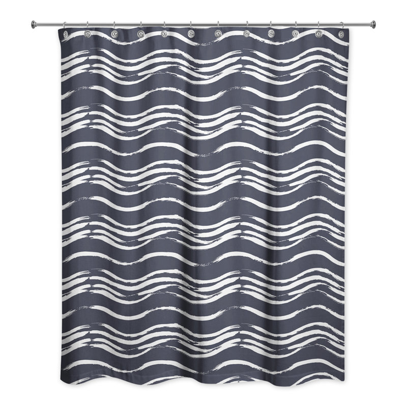 Rideau de douche Rosicela, Bleu marine