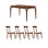 Suspended solid wood table set