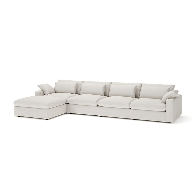 Canapé modulaire 5 pièces Remy, Gris clair Macarena