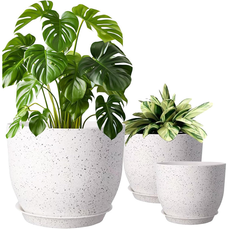 3 Pack Plastic Plant Pots