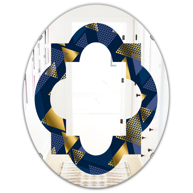Miroir mural éclectique sans cadre Waves, H 31,5 po x l 23,7 po