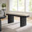 Iver 43" Upholstered Wood Accent Bench In Black Flax