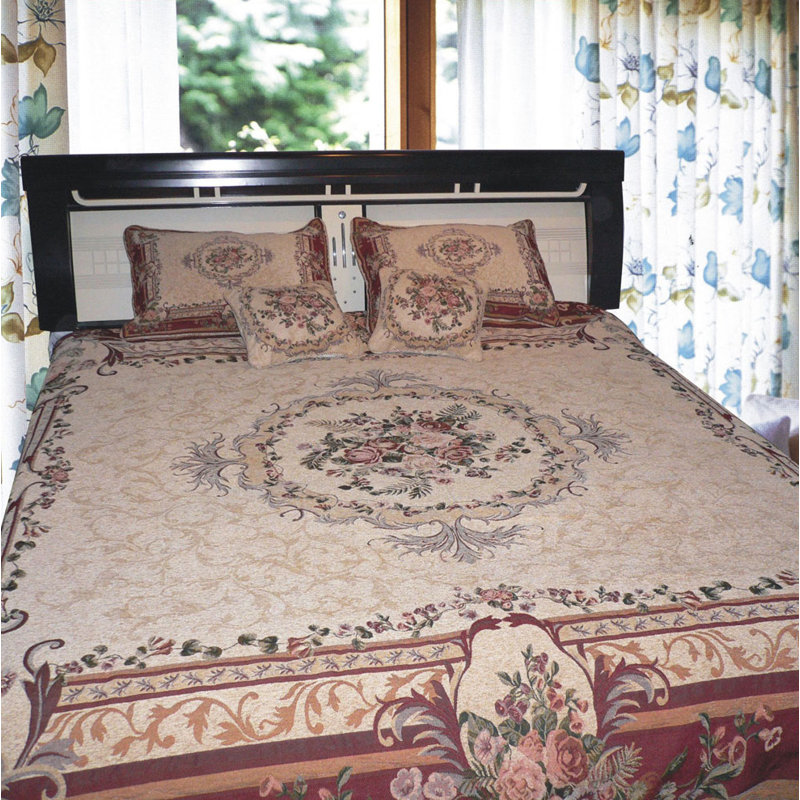 Floral Quilt Set, Twin Quilt + 2 Additional Pieces, Beige