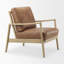 Chaise d'appoint en tissu crème 28,0L x 34,1W x 34,4H en bois brun clair-1664557564
