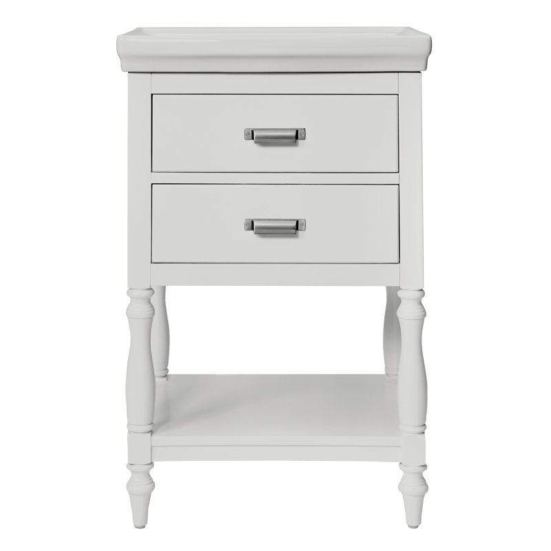 Ensemble de meuble-lavabo simple 24 po 24 po, Blanc