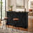 Home Bar Unit With 2-tier Shelves-700636837