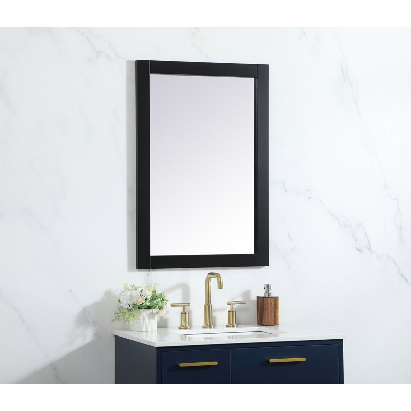 Miroir d'appoint Rosenow, Noir, H 32 po x l 22 po