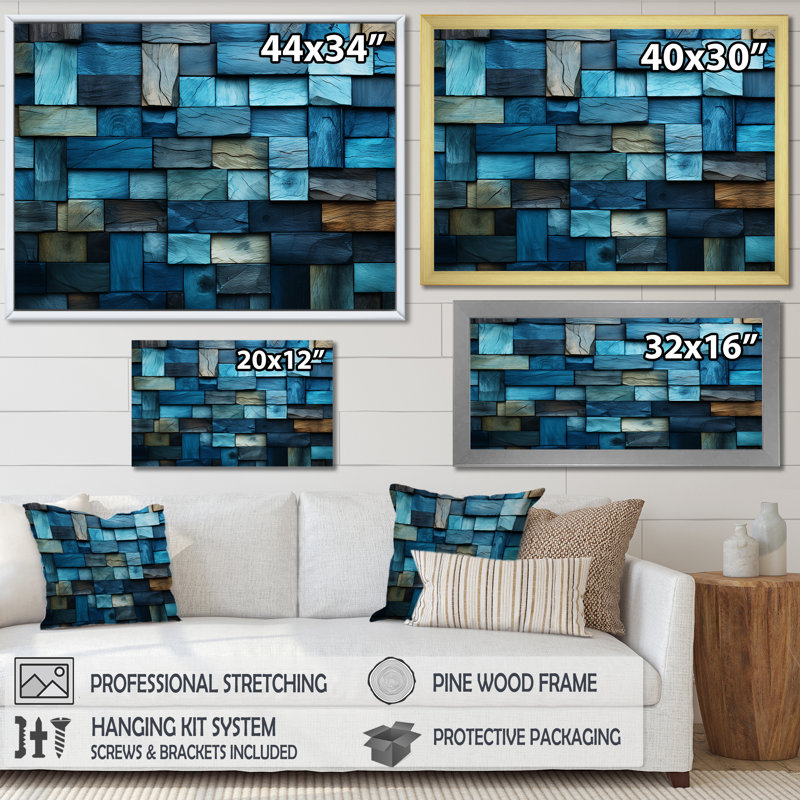 Boho Earth Element Stones Mosaic III - Boho mosaïque murale, art mural, Cadre d'angle fermé noir