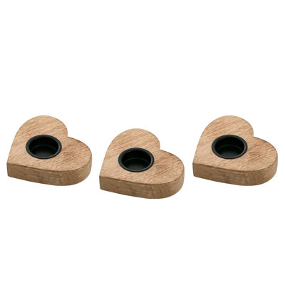 3 Piece Wood Tealight Holder Set
